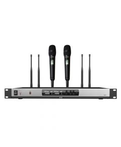DSPPA True Diversity UHF Wireless Microphone System (2 hand-held  mic)