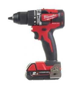 Milwaukee M18 CBLPD-202C Compact Brushless Cordless Hammer Drill in Transport Case (2x 2.0Ah battery + charger)