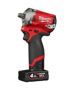 Milwaukee M12 FIWF12-422X FUEL Subcompact Cordless Impact Spanner 1/2" in HD Box (1x 2.0Ah/1x 4.0Ah battery + charger)