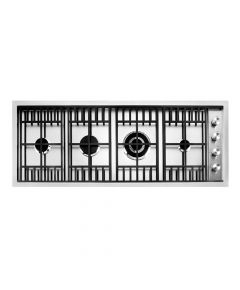 Barazza Lab Stainless Steel Hob Flush/Built-In 120 cm + Double Crown