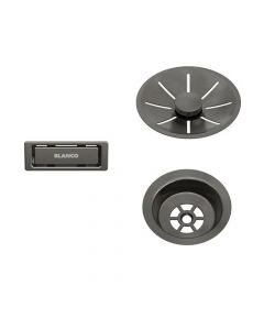 Blanco Waste Set InFino Drain Cover For Sinks Dark Steel