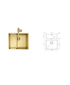 Carysil Metallica 50 Gold PVD Sink