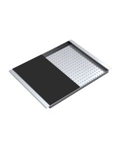 Barazza Stainless Steel Bowl Cover with Black HPL Chopping Board