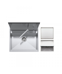Barazza Thalas Lab Cover Sink Flush/Built-In 57x51cm with Mixer Tap