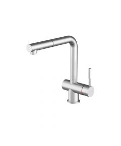 Barazza Steel Shower Mixer Tap with Pull-Out Spray