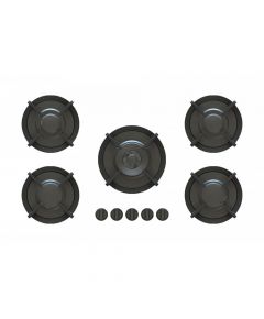 Pitt Cooking 5-Pitts Gas Hob Professional Brass