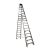Penguin - Heavy Duty Double Sided Ladder - Aluminum Top