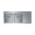 CM ENEA Double Bowl Single Drain Sink Satin F3