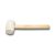 Clarke - Rubber Hammer 11 inch Beech Wood Handle with White Rubber Head