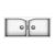 Carysil Double Bowl Quartz Sink Granite Finish