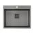 Elite Topmount Single Bowl Sink Nano Black