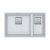 Franke KNG 120 Kubus 2 GR U/F Mounted 2 Bowl Sink