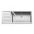 Barazza Easy Stainless Steel Sink Lowered Edge 116x50cm