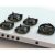 Pitt Cooking 5-Pitts Gas Hob Professional Brass