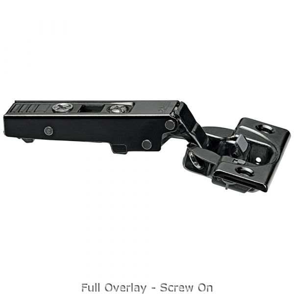 Blum - Clip Top Blumotion 107° Standard Hinge Onyx Black + Horizontal Cam Plate (Screw On)