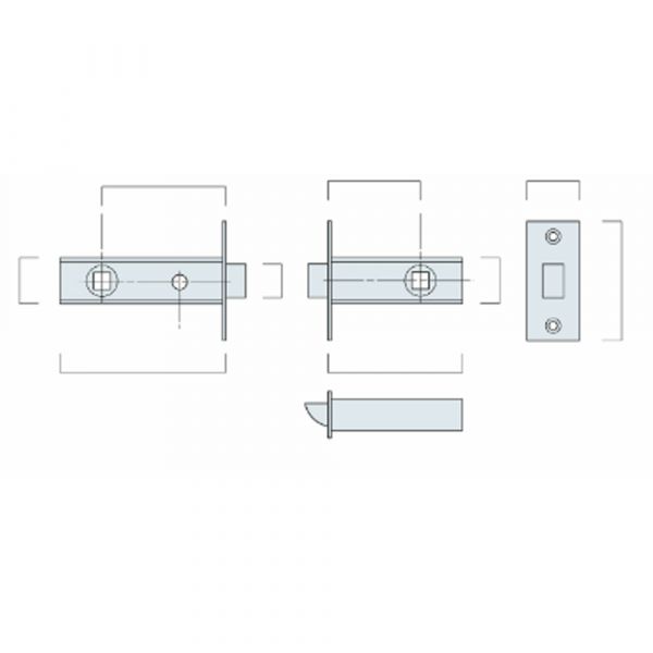 Legge - Tubular Mortice Latch 76mm Case - 57mm Backset - Nickel Plated Finish