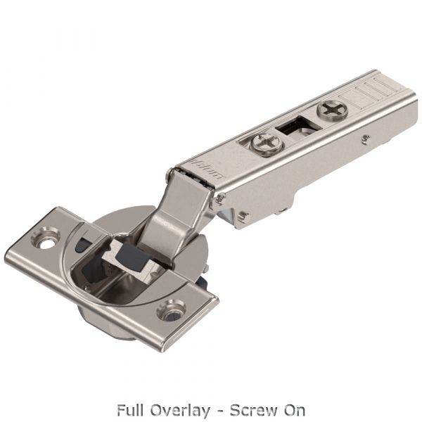 Blum - Clip Top Blumotion 110° Hinge Nickel Plated Finish + Cruciform Mounting Plate