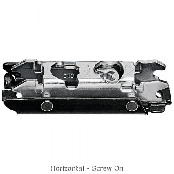 Blum - Clip Top Profile or Thick Door Hinge 95° (Unsprung) Onyx Black + Horizontal Cam Plate (Screw On)