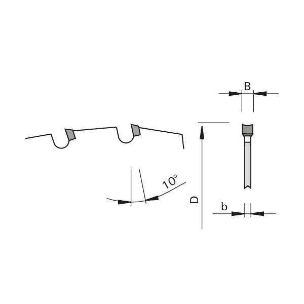 Leuco - Sizing Saw Blades DP "HR" - NN-System DP Flex - NN Sizing Saw 350x2.5x30 Z72