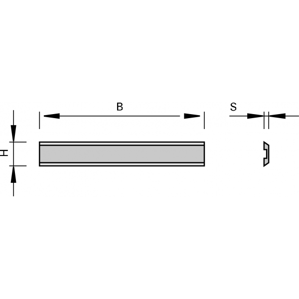 Leuco - Turnover Knives HW with 2 Cutting Edges - Leitz - 60x8x1.5 Z2 HLB05
