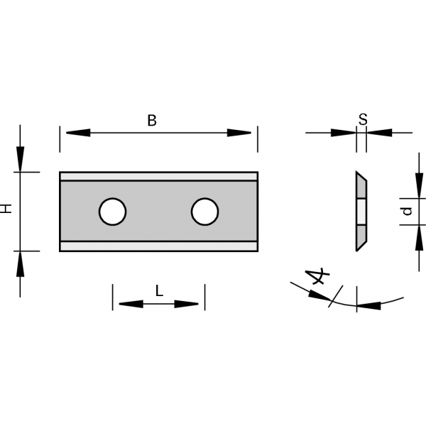 Leuco - Turnover Knives HW with 2 Cutting Edges - 60x12x1.5x4 HL Board 05