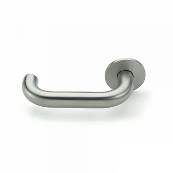 Briton - Round Bar Lever Handle Pair on 52mm Stainless Steel Finish
