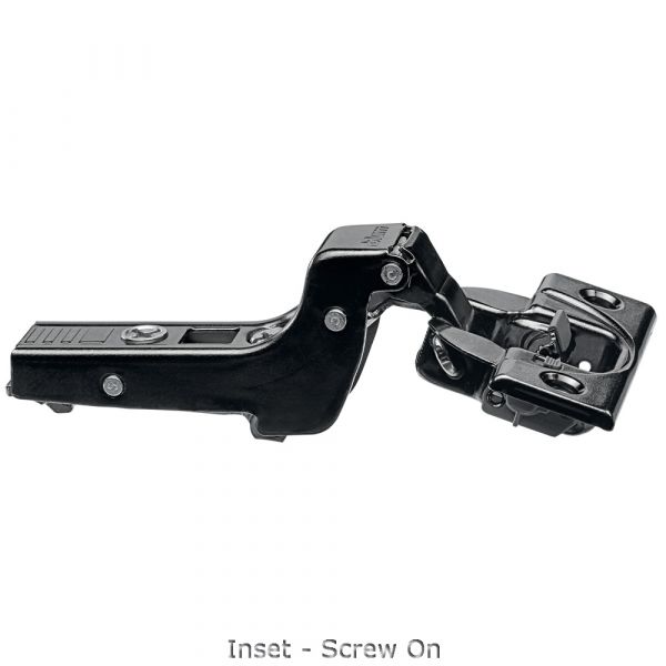 Blum - Clip Top Blumotion 107° Standard Hinge Onyx Black + Horizontal Cam Plate (Screw On)