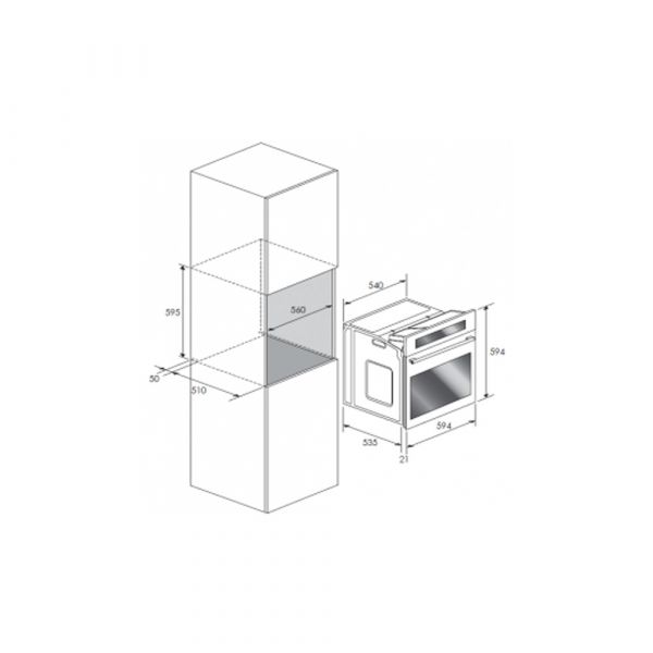 CM Largo PP FM Multi-Function Electric Oven Stainless Steel (Inox) 71L Gross Capacity