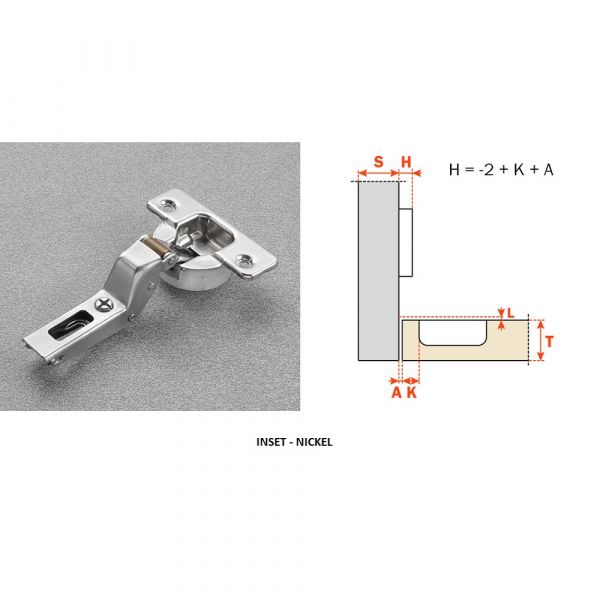 Salice - Silentia 700 Series Hinge 110 Degree - Soft-Close + Straight Mounting Plate