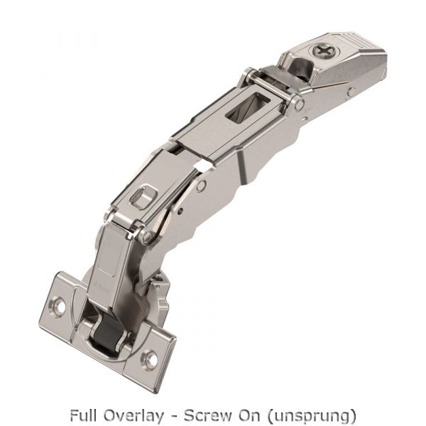 Blum - CLIP Top Wide Angle Hinge For Zero Protrusion 155° Overlay Application + Cruciform Mounting Plate