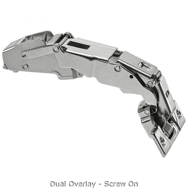 Blum - CLIP Top BLUMOTION Wide Angle Hinge 155° Dual Application + Cruciform Mounting Plate