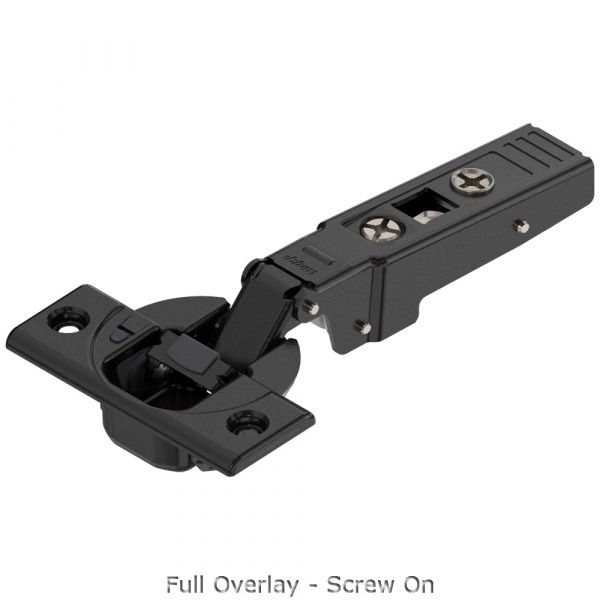 Blum - Clip Top Blumotion Profile Door Hinge 95° Onyx Black + Cam Mounting Plate Cruciform