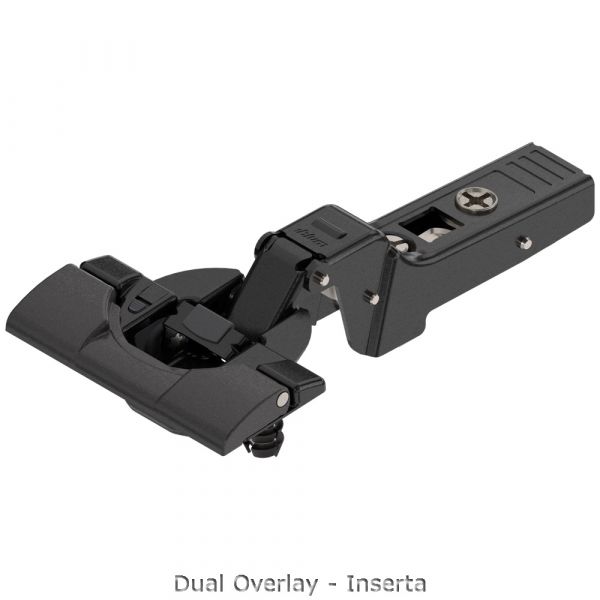 Blum - Clip Top Blumotion Profile Door Hinge 95° Onyx Black + Cam Mounting Plate Cruciform
