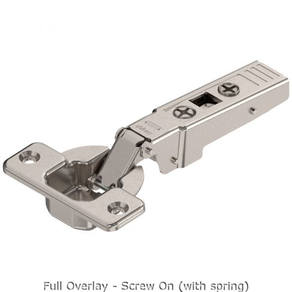 Blum - CLIP Top Profile Door Hinge 95° Nickel Plated + Mounting Plate Cruciform