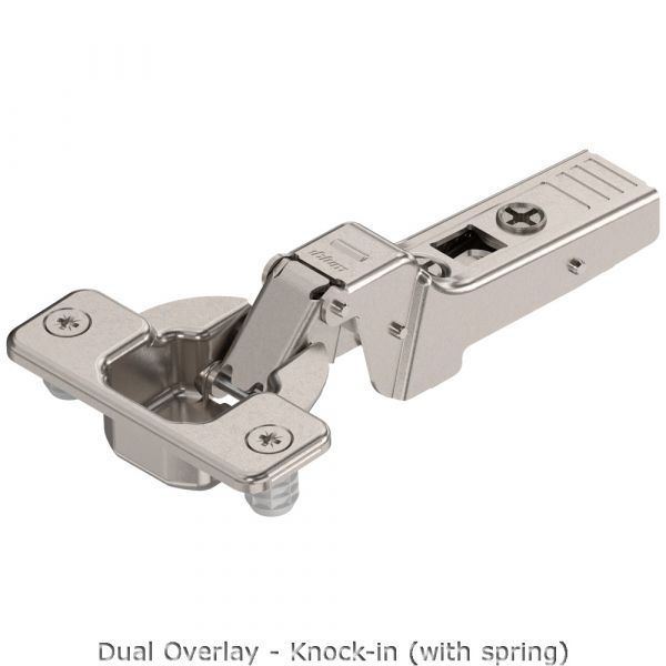 Blum - CLIP Top Profile Door Hinge 95° Nickel Plated + Mounting Plate Cruciform