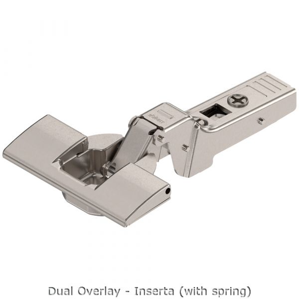 Blum - CLIP Top Profile Door Hinge 95° Nickel Plated + Mounting Plate Cruciform