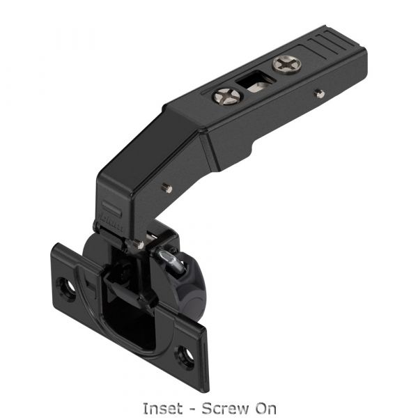 Blum - Clip Top Blumotion Blind Corner Hinge 95° - Inset Application + Cam Mounting Plate Cruciform