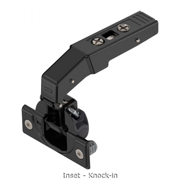 Blum - Clip Top Blumotion Blind Corner Hinge 95° - Inset Application + Cam Mounting Plate Cruciform