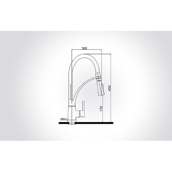 CM Pull-Out Mixer Tap with Black Accent Chrome
