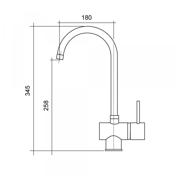 CM Mixer Tap Matt Stainless Steel 304