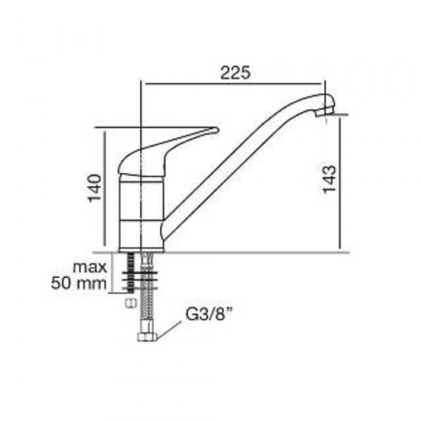 CM Tap with Swivel Spout Chrome Finish