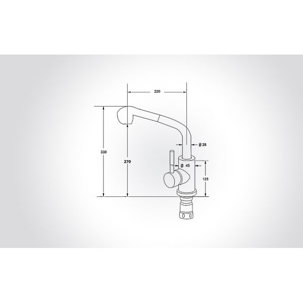 CM Mixer Tap With Pull-Out Spray Inox Sus 304 Finish