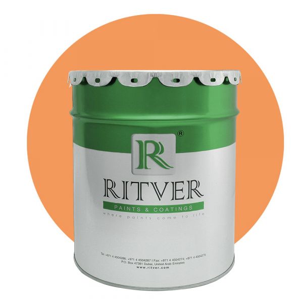 Ritver - Diamond Matt Emulsion Wall Paint 3.6L - Deep Orange Color
