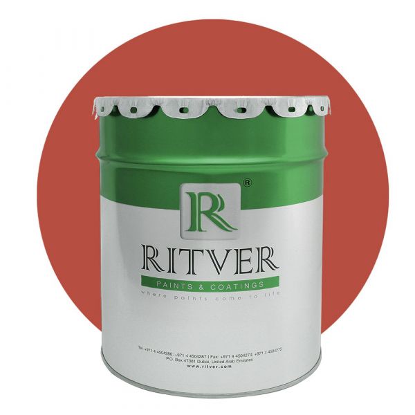 Ritver - Water Based Emulsion Wall Paint 18L - Deep Red Color