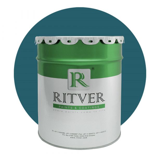 Ritver - Diamond Matt Emulsion Wall Paint 3.6L - Petroleum Blue Color