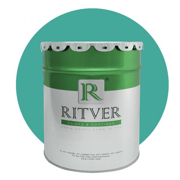 Ritver - Diamond Matt Emulsion Wall Paint 3.6L - Teal Green Color