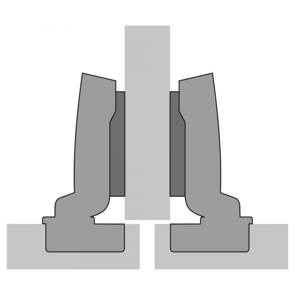 ​  Hettich - Sensys Thick Door Hinge 95° - With Integrated Silent System + Cross Mounting Plate