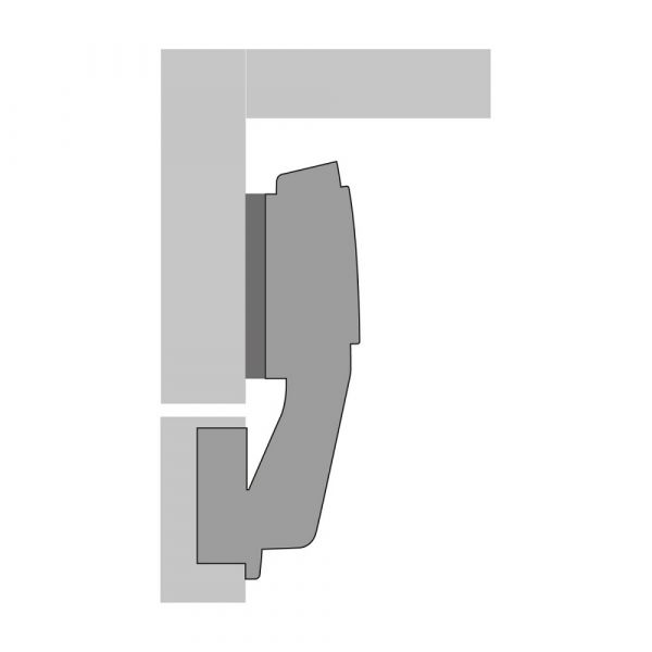 Hettich - Sensys Angle Hinge 95° W90 With Integrated Silent System + Cross Mounting Plate
