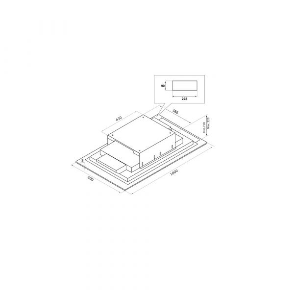 Airforce Ceiling Hood Max Air Flow: 780 M3/h