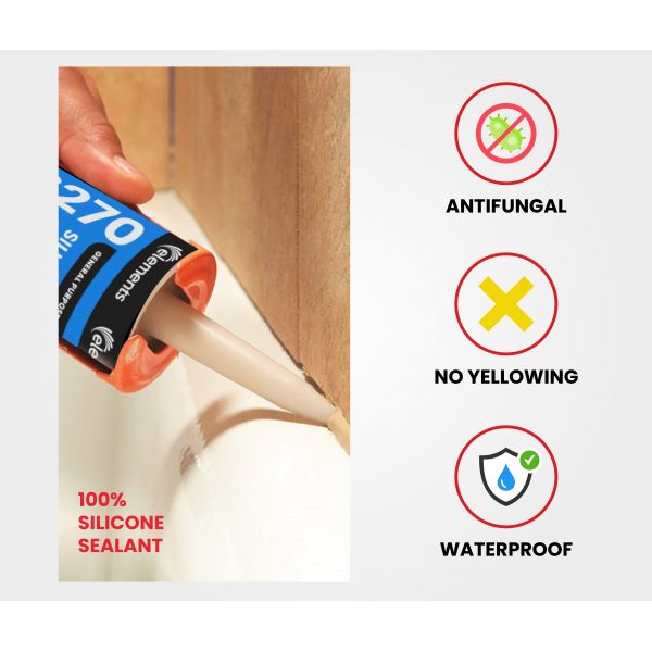 Elements - AS270 Economical Acetic Cure Silicone Sealant